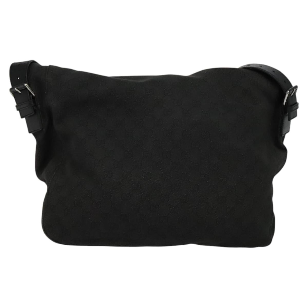 GUCCI GG Canvas Shoulder Bag Black 101651 Auth ep7882