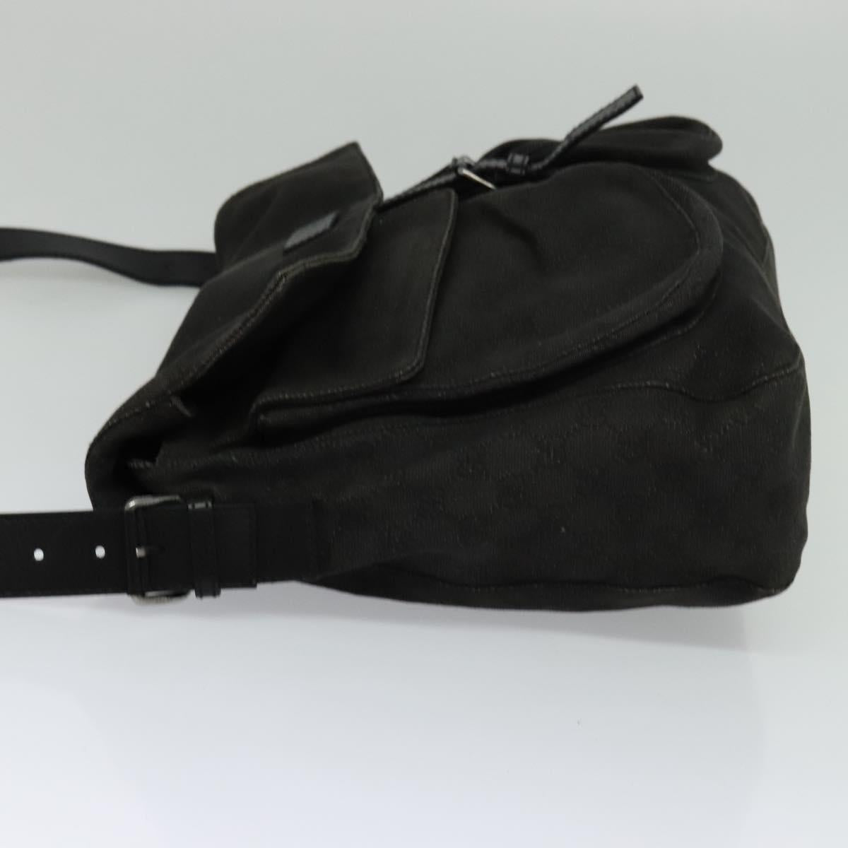 GUCCI GG Canvas Shoulder Bag Black 101651 Auth ep7882