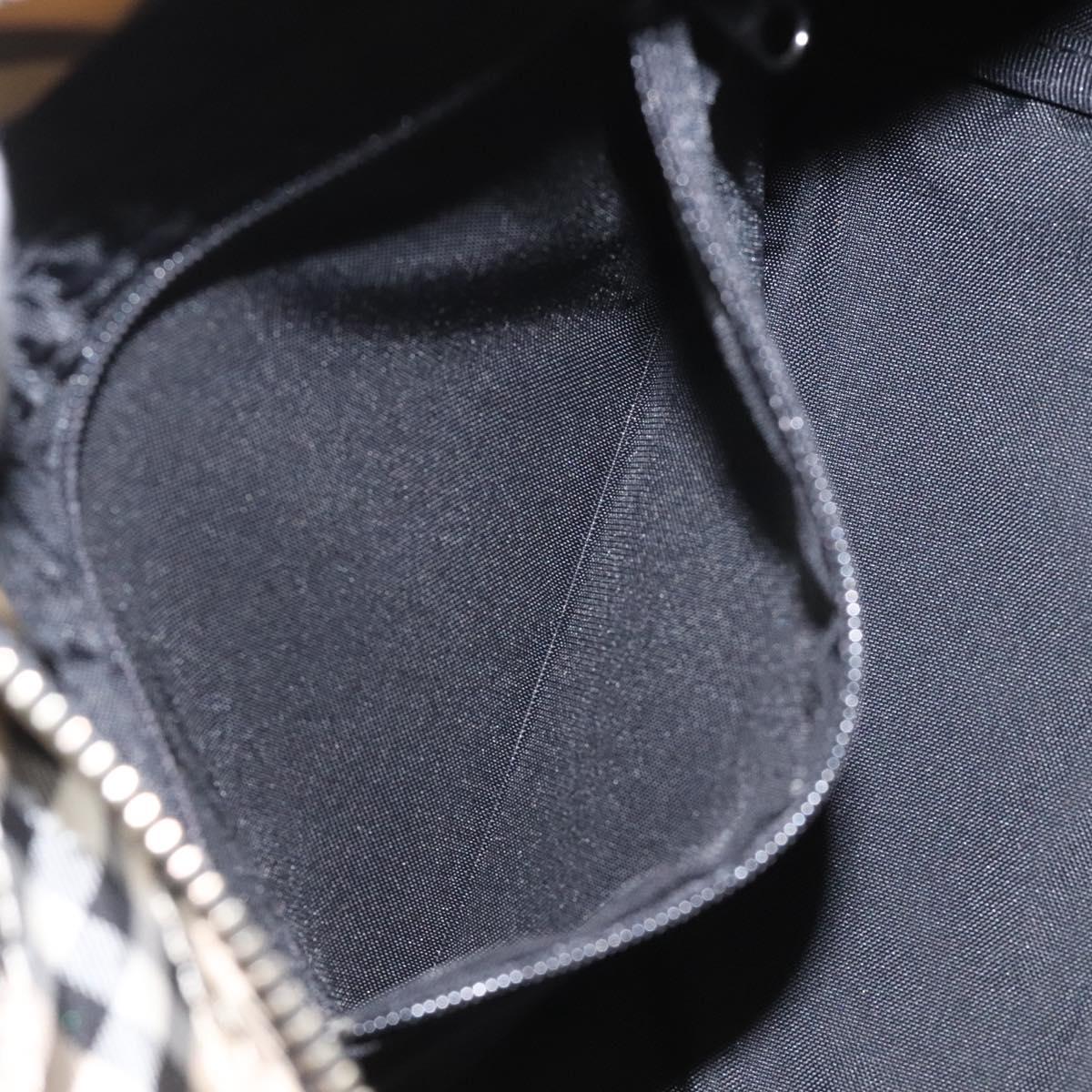 Burberrys Blue Label Hand Bag Nylon Black Auth ep7884