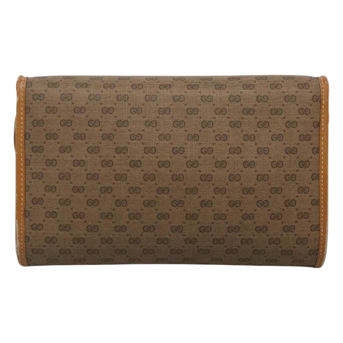 GUCCI Micro GG Supreme Shoulder Bag PVC Beige Gold 004 89 1041 Auth ep7893