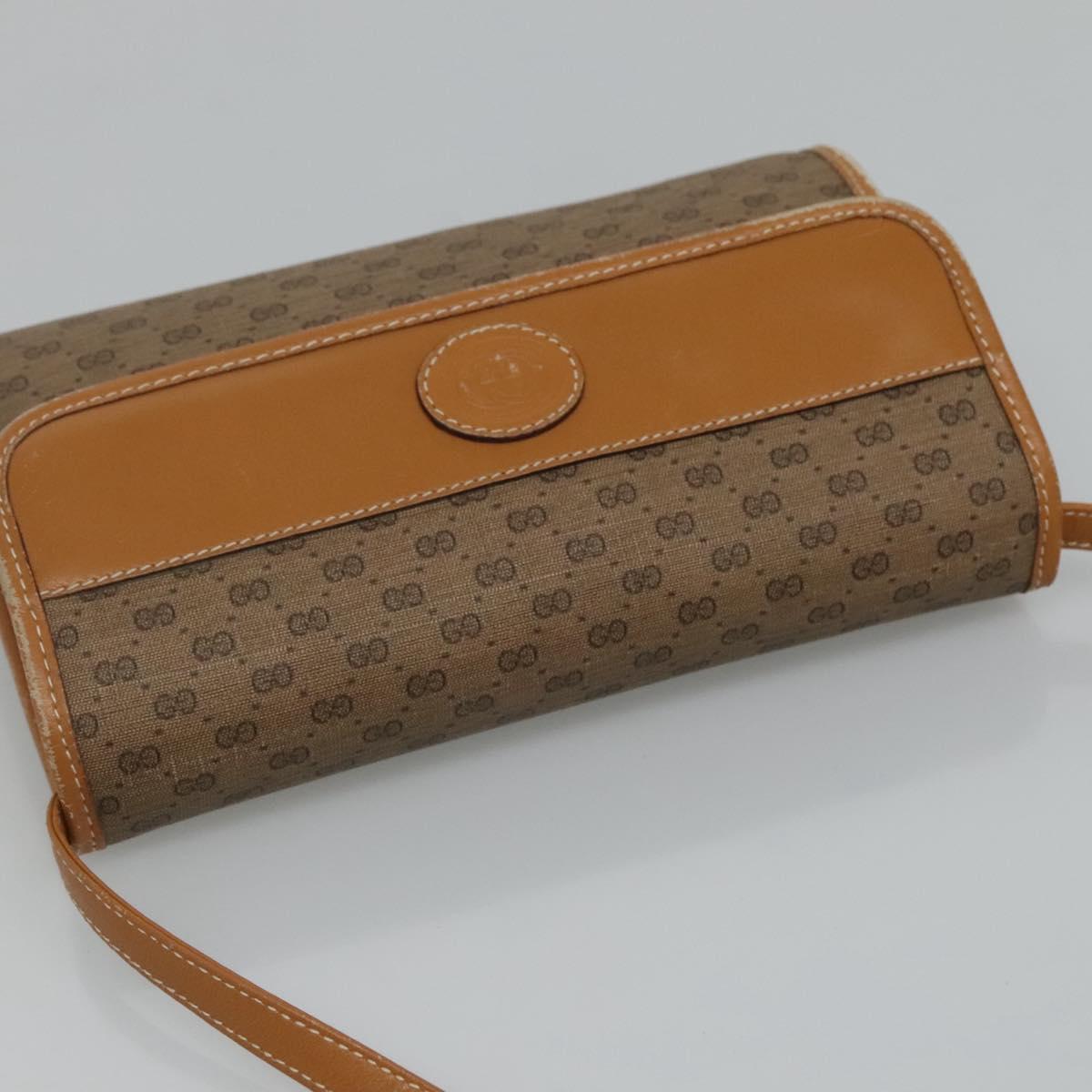 GUCCI Micro GG Supreme Shoulder Bag PVC Beige Gold 004 89 1041 Auth ep7893