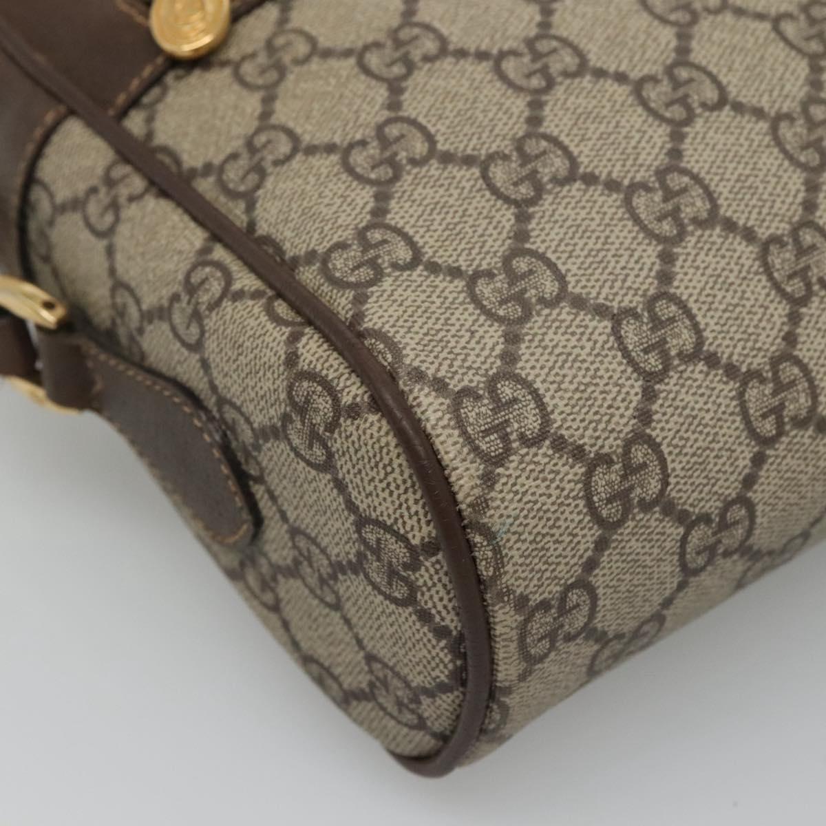 GUCCI GG Supreme Web Sherry Line Bag PVC Beige 4023 001 56 6472 Auth ep7946