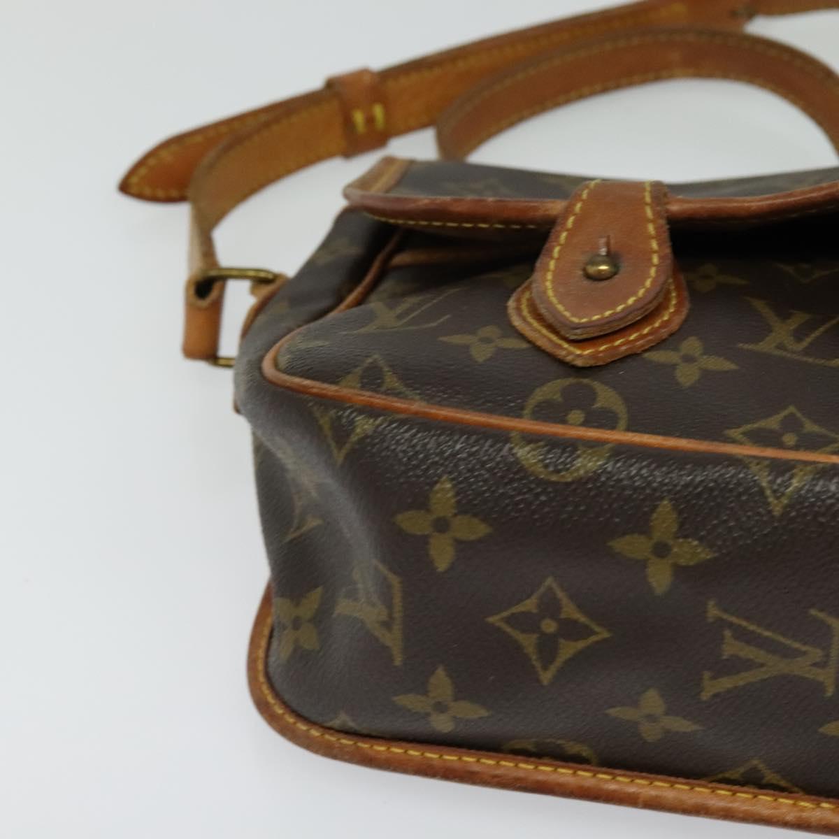 LOUIS VUITTON Monogram Gibeciere MM Shoulder Bag M42247 LV Auth ep7955