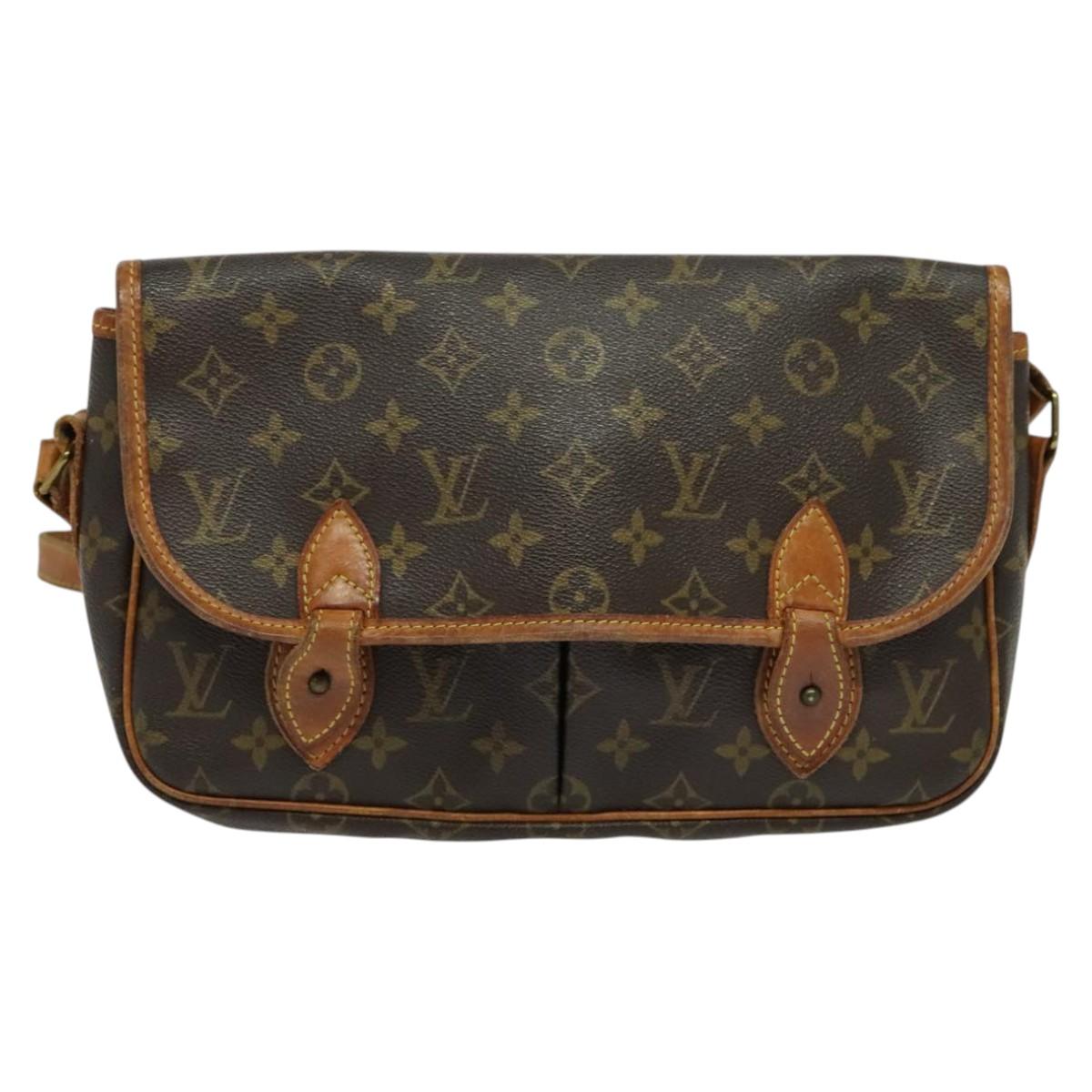 LOUIS VUITTON Monogram Gibeciere MM Shoulder Bag M42247 LV Auth ep7955