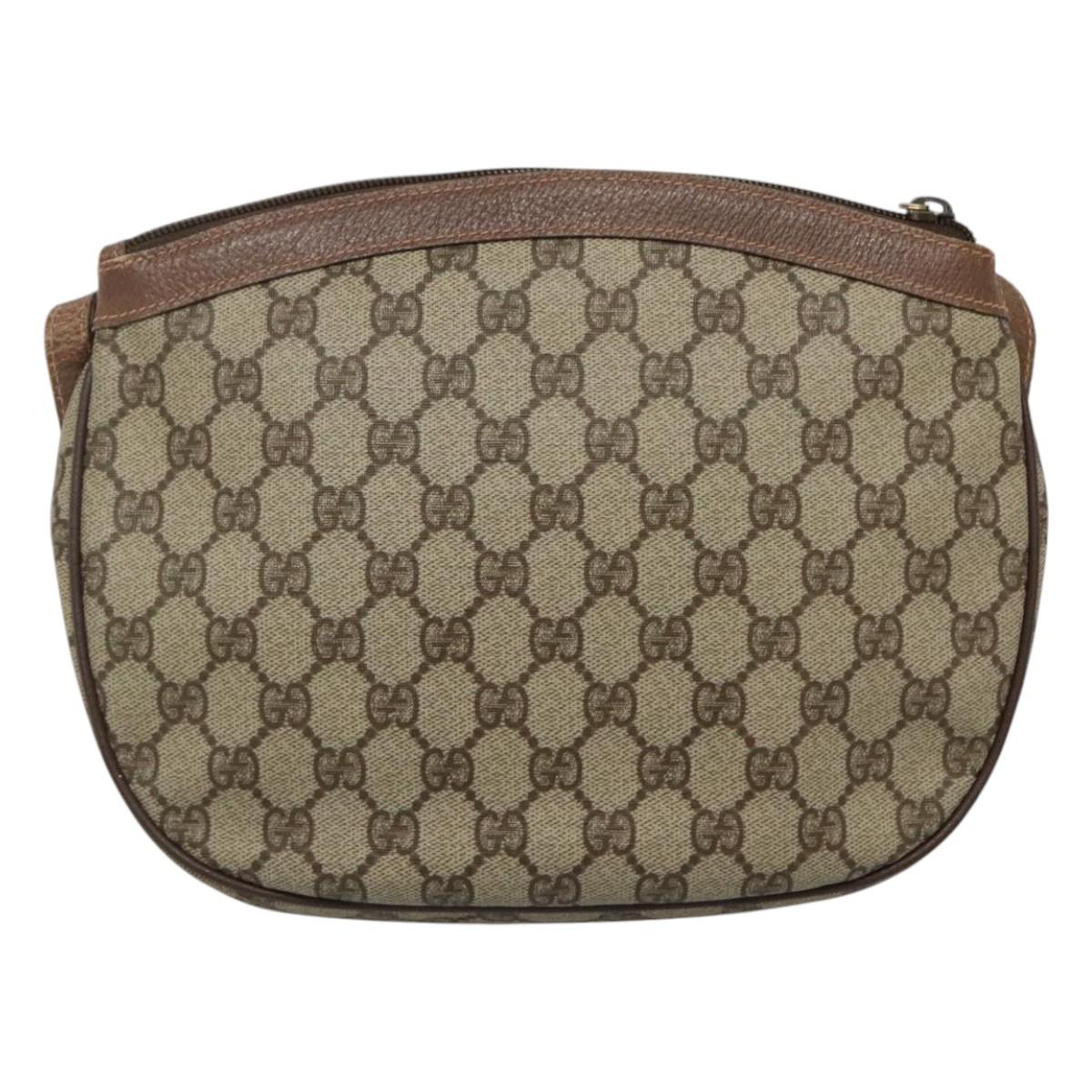 GUCCI GG Supreme Shoulder Bag PVC Beige Gold 007 39 6018 4023 Auth ep7961
