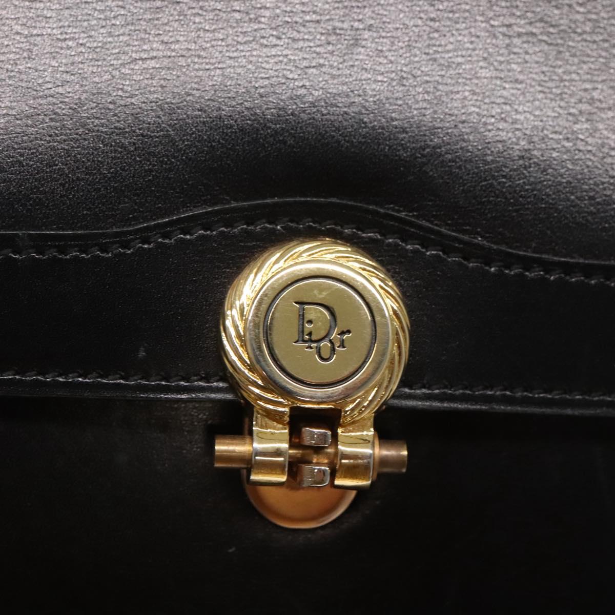 Christian Dior Shoulder Bag Leather Black Auth ep7962