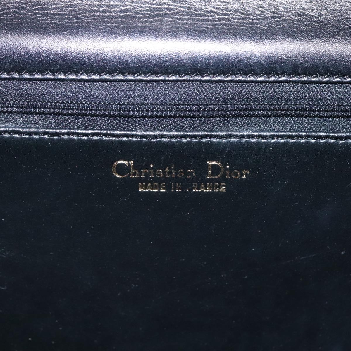 Christian Dior Shoulder Bag Leather Black Auth ep7962