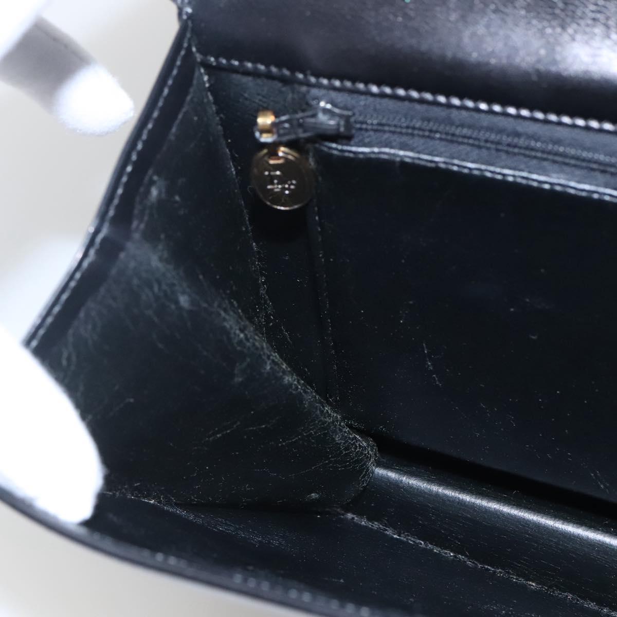 Christian Dior Shoulder Bag Leather Black Auth ep7962