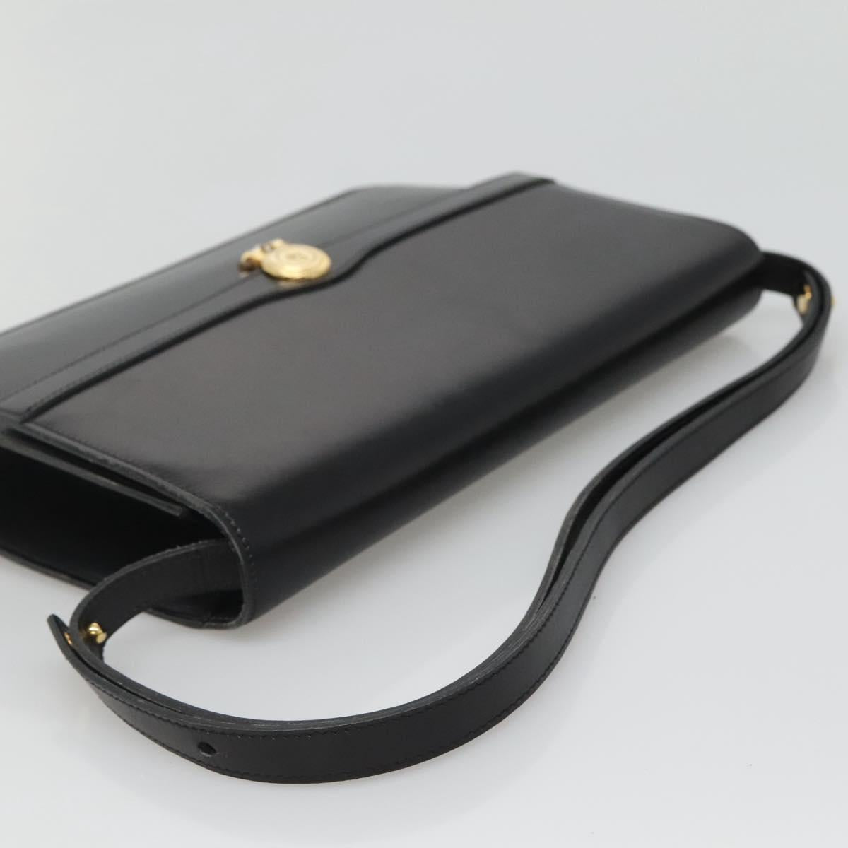 Christian Dior Shoulder Bag Leather Black Auth ep7962
