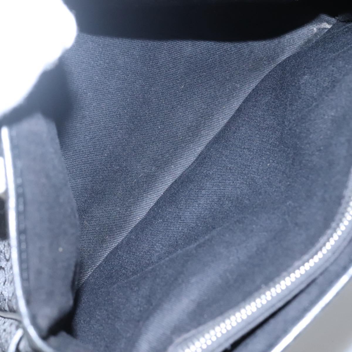 CELINE C Macadam Canvas Hand Bag Black Auth ep7965