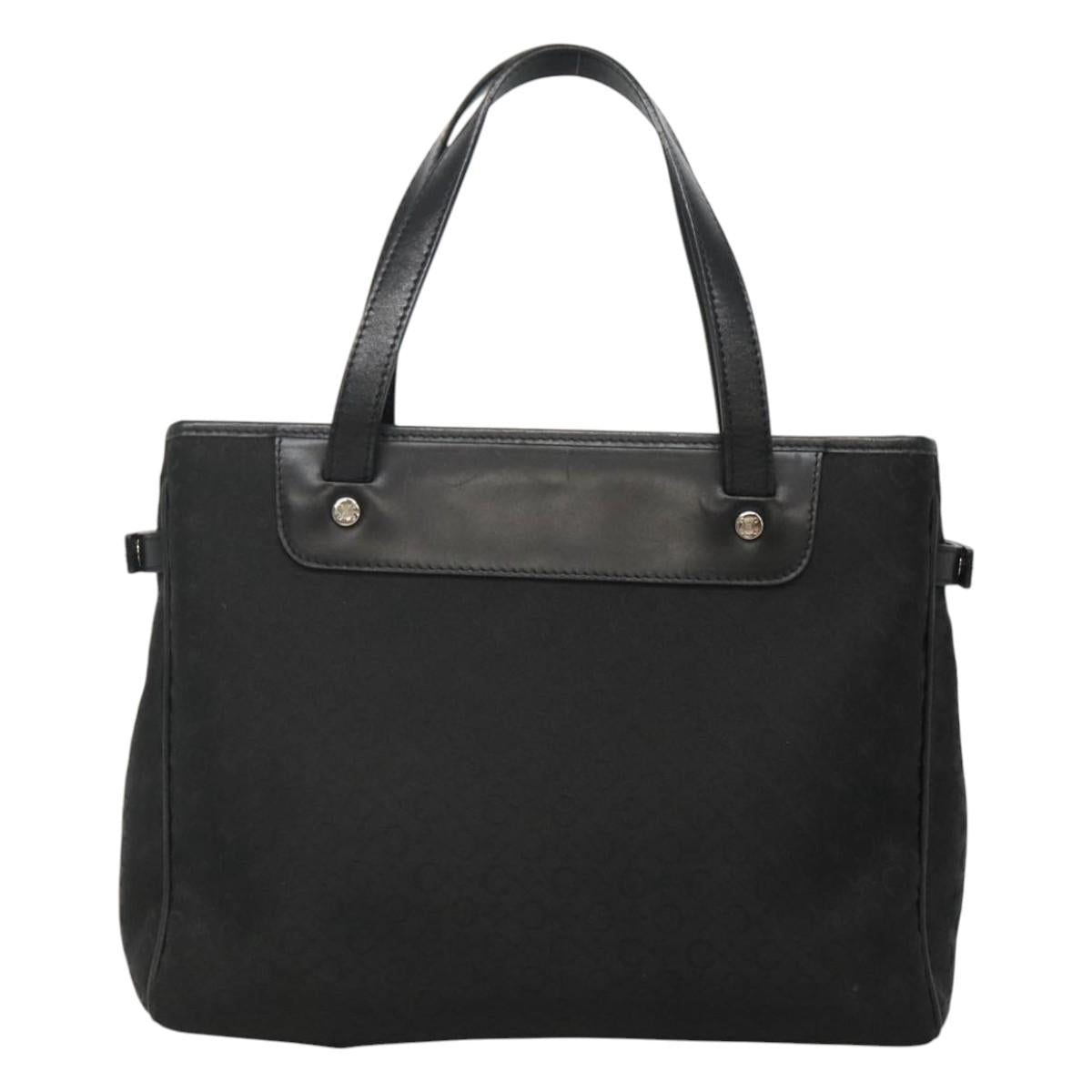 CELINE C Macadam Canvas Hand Bag Black Auth ep7965