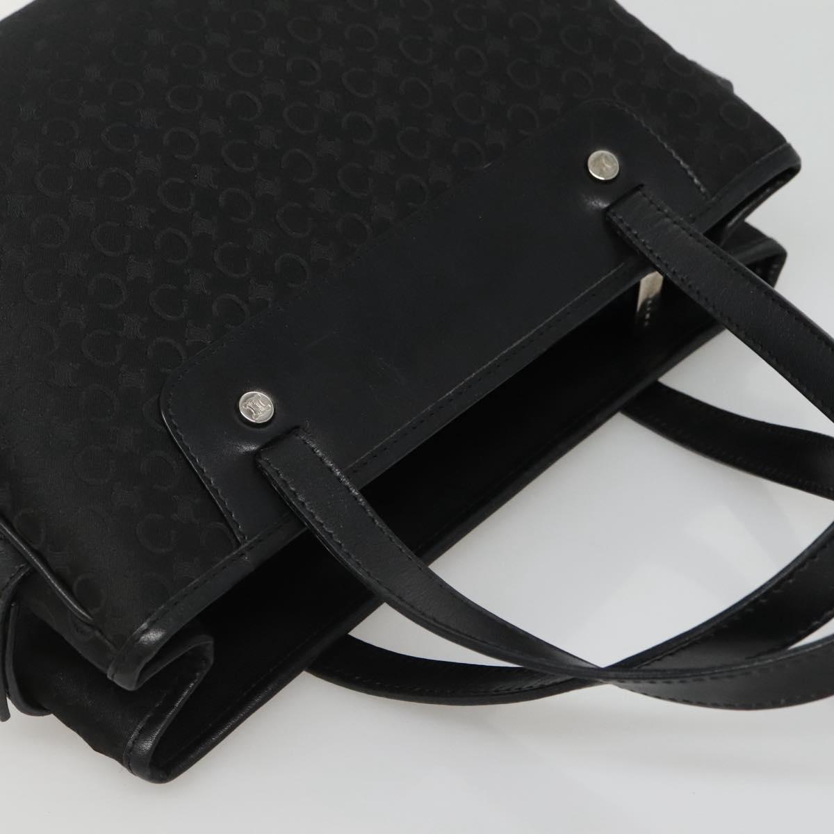 CELINE C Macadam Canvas Hand Bag Black Auth ep7965