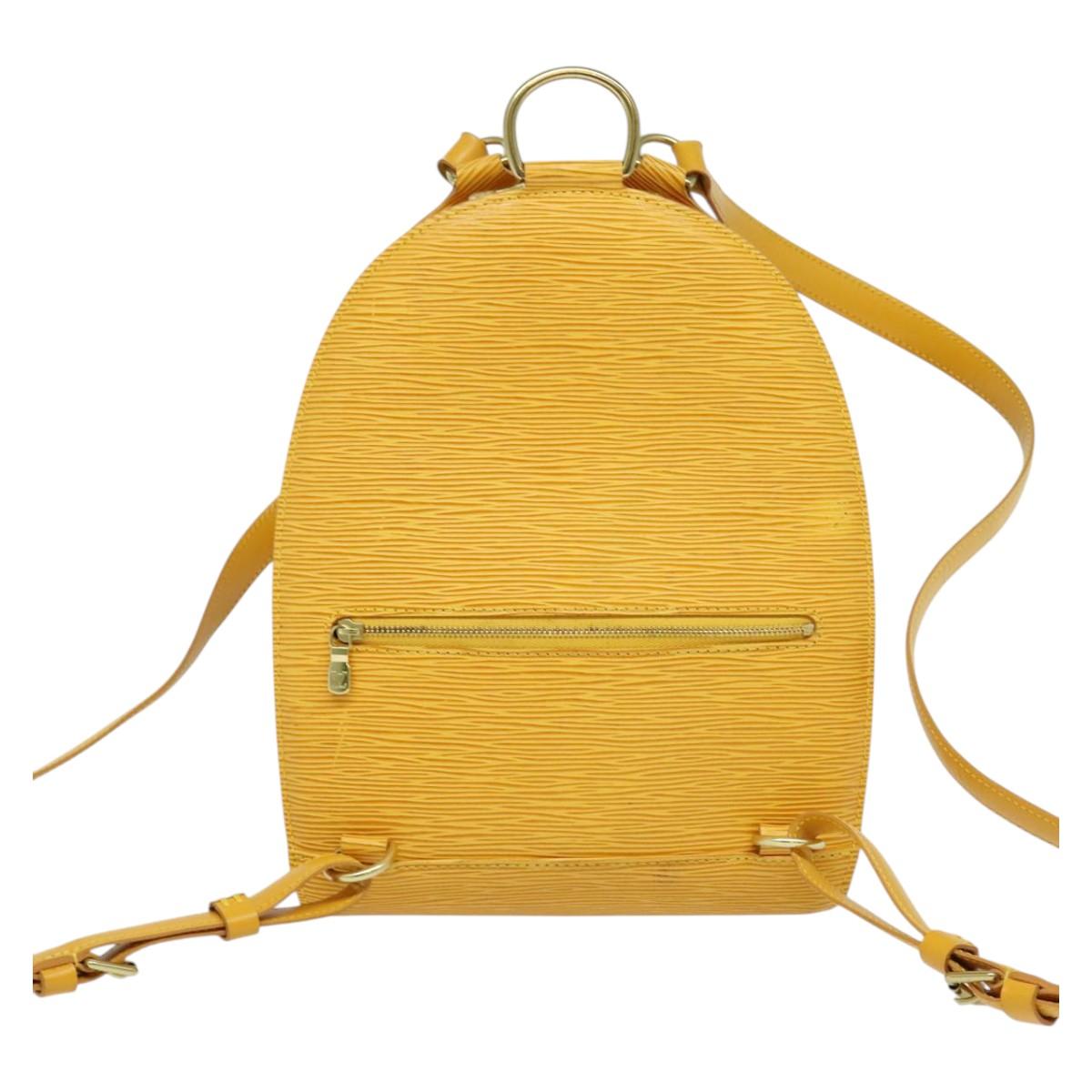 LOUIS VUITTON Epi Mabillon Backpack Yellow M52239 LV Auth ep7969