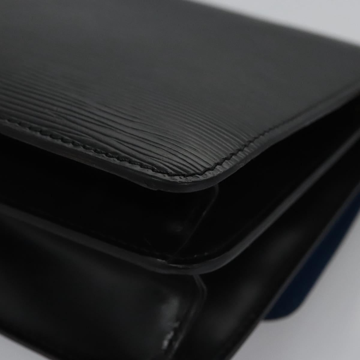 LOUIS VUITTON Epi Bicolor Free Run Shoulder Bag Black Blue M52415 LV Auth ep7970