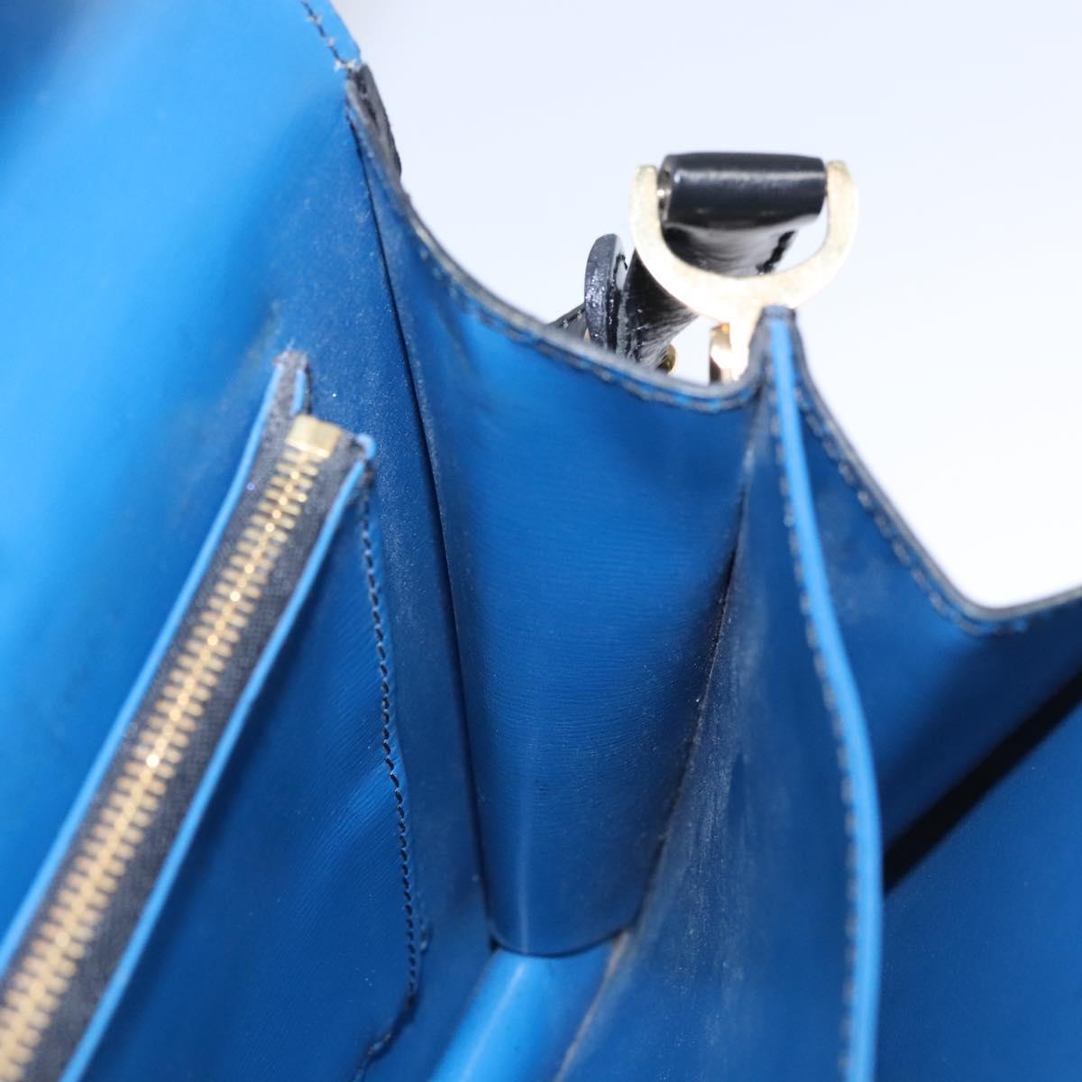 LOUIS VUITTON Epi Bicolor Free Run Shoulder Bag Black Blue M52415 LV Auth ep7970