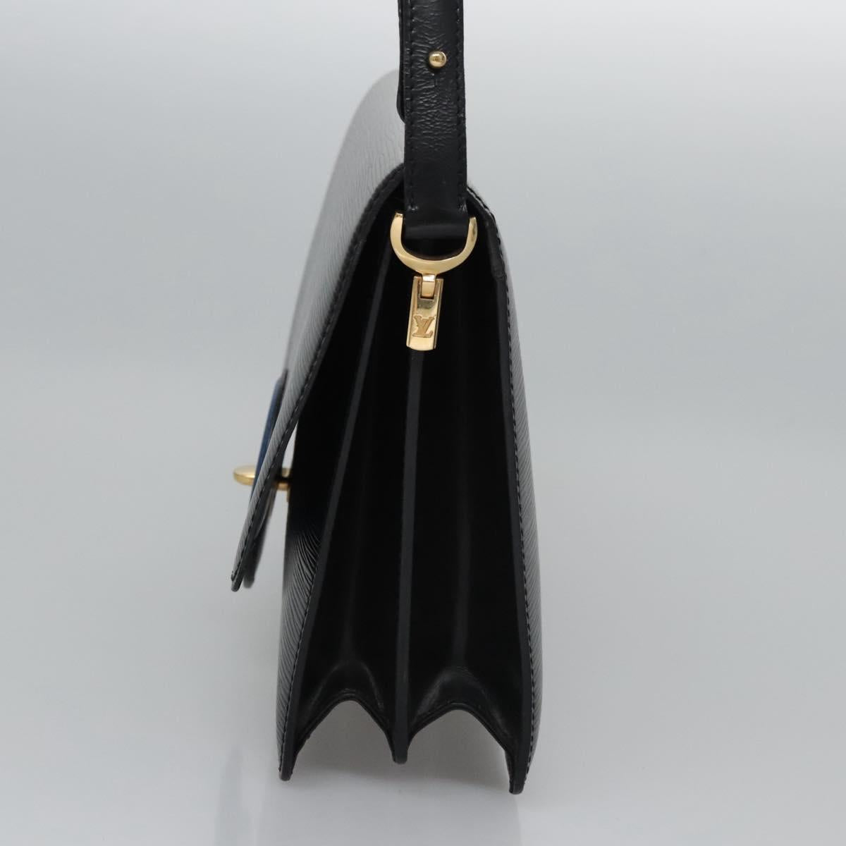 LOUIS VUITTON Epi Bicolor Free Run Shoulder Bag Black Blue M52415 LV Auth ep7970