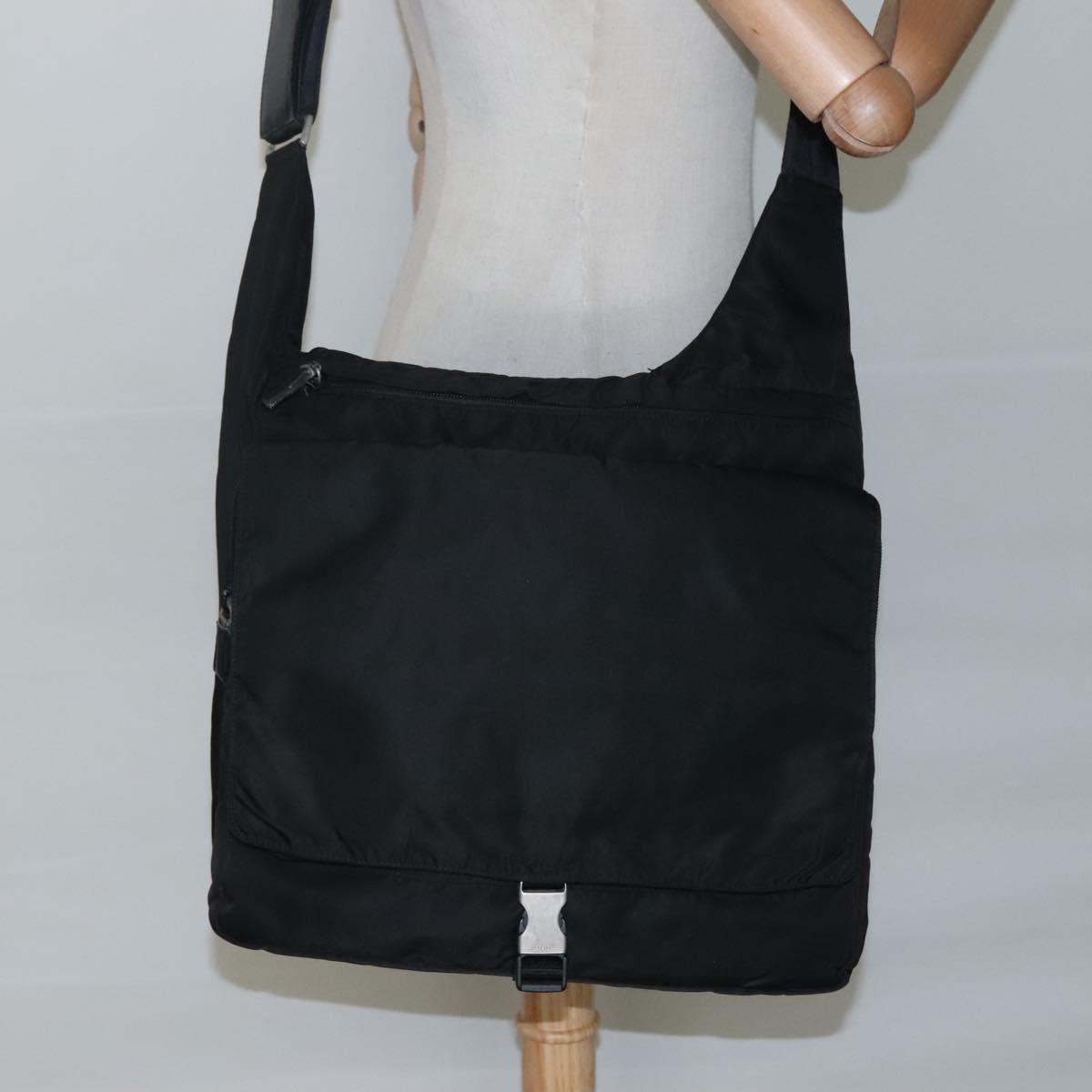PRADA Shoulder Bag Nylon Black Auth ep7984