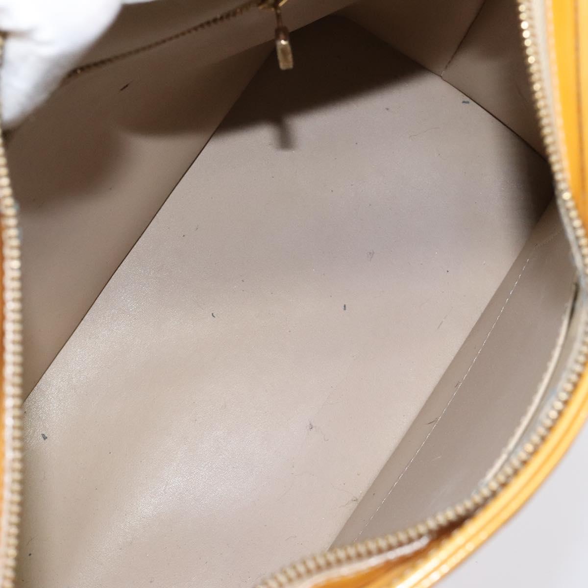 LOUIS VUITTON Monogram Vernis Houston Hand Bag Beige M91004 LV Auth ep7999