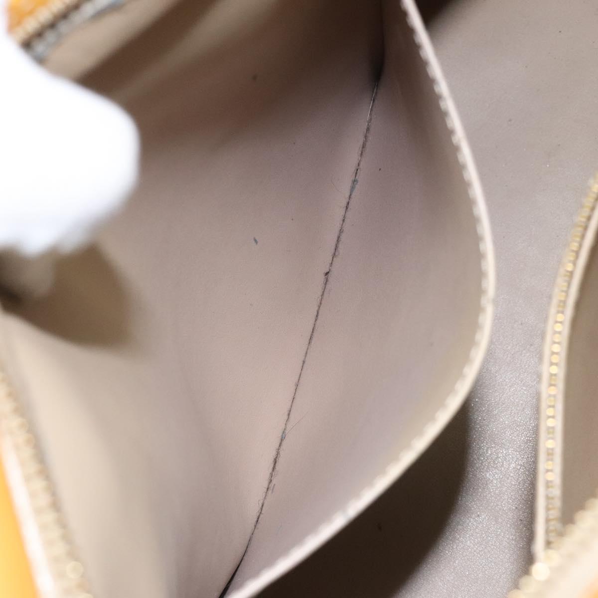 LOUIS VUITTON Monogram Vernis Houston Hand Bag Beige M91004 LV Auth ep7999