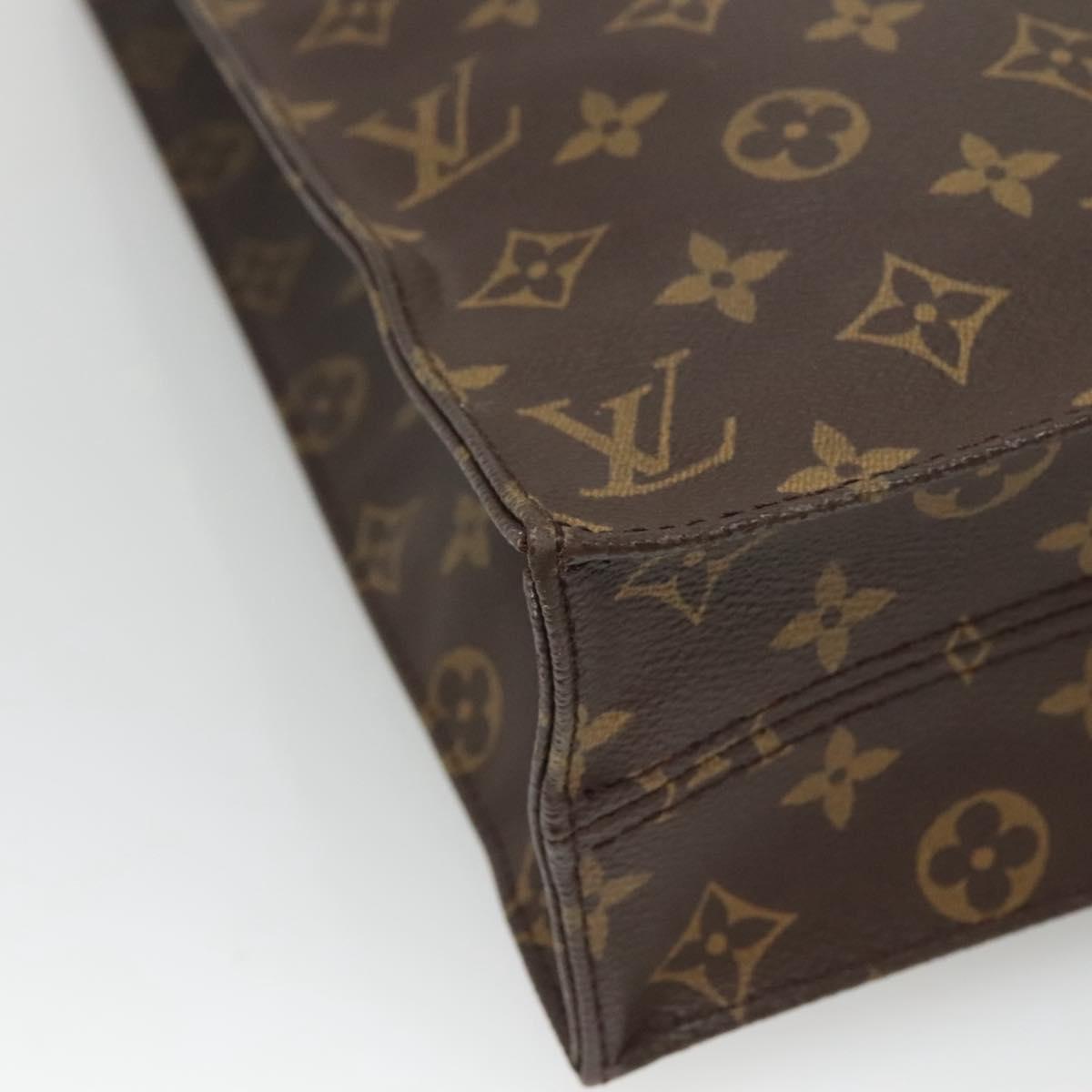 LOUIS VUITTON Monogram Sac Plat Hand Bag M51140 LV Auth ep8010