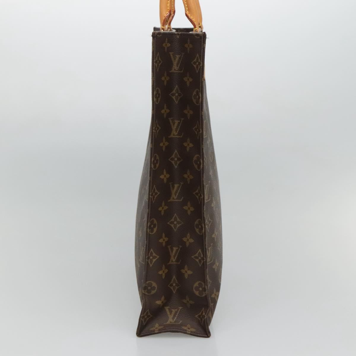 LOUIS VUITTON Monogram Sac Plat Hand Bag M51140 LV Auth ep8010