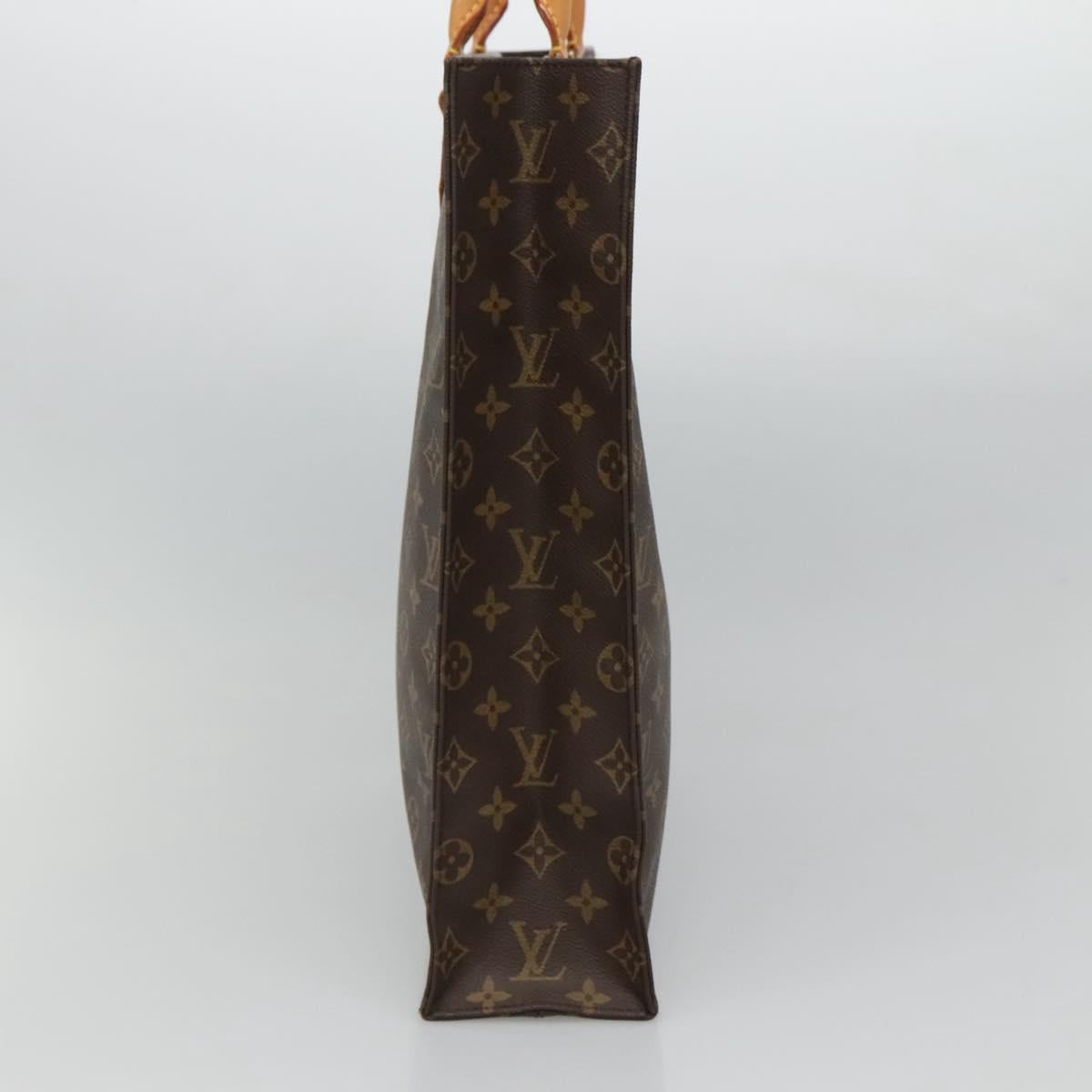 LOUIS VUITTON Monogram Sac Plat Hand Bag M51140 LV Auth ep8010