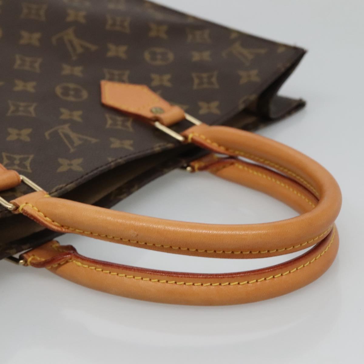 LOUIS VUITTON Monogram Sac Plat Hand Bag M51140 LV Auth ep8010