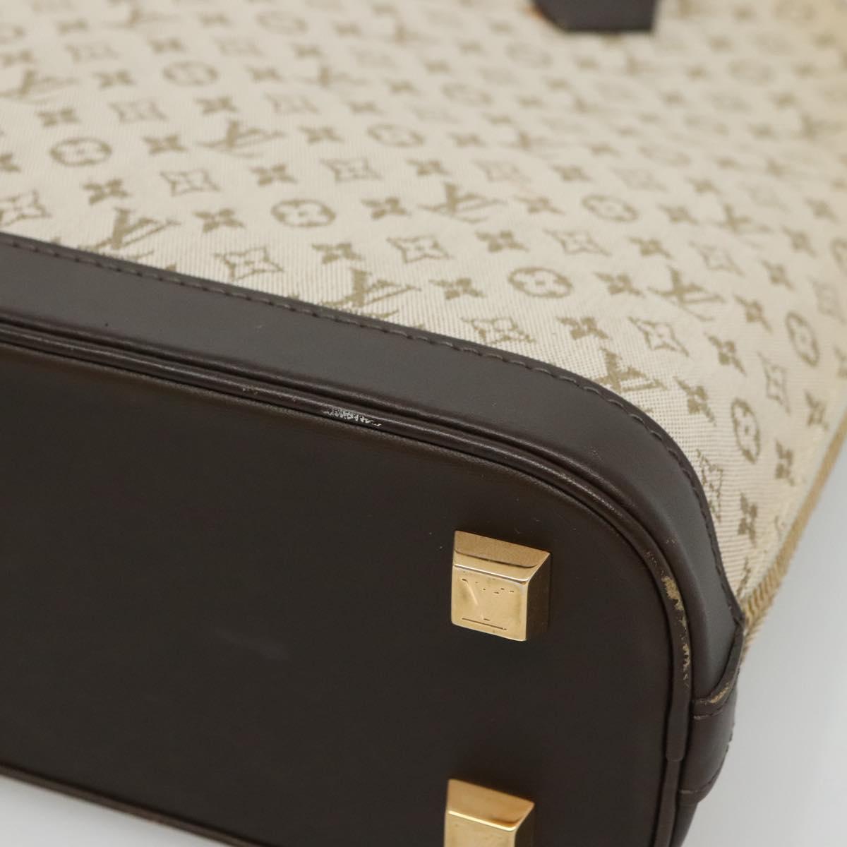 LOUIS VUITTON Monogram Mini Alma Haut Hand Bag Khaki M92203 LV Auth ep8029