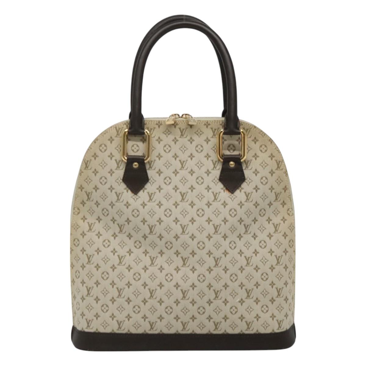 LOUIS VUITTON Monogram Mini Alma Haut Hand Bag Khaki M92203 LV Auth ep8029