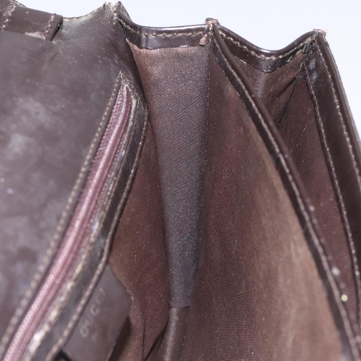 GUCCI GG Canvas Clutch Bag Brown Auth ep8047