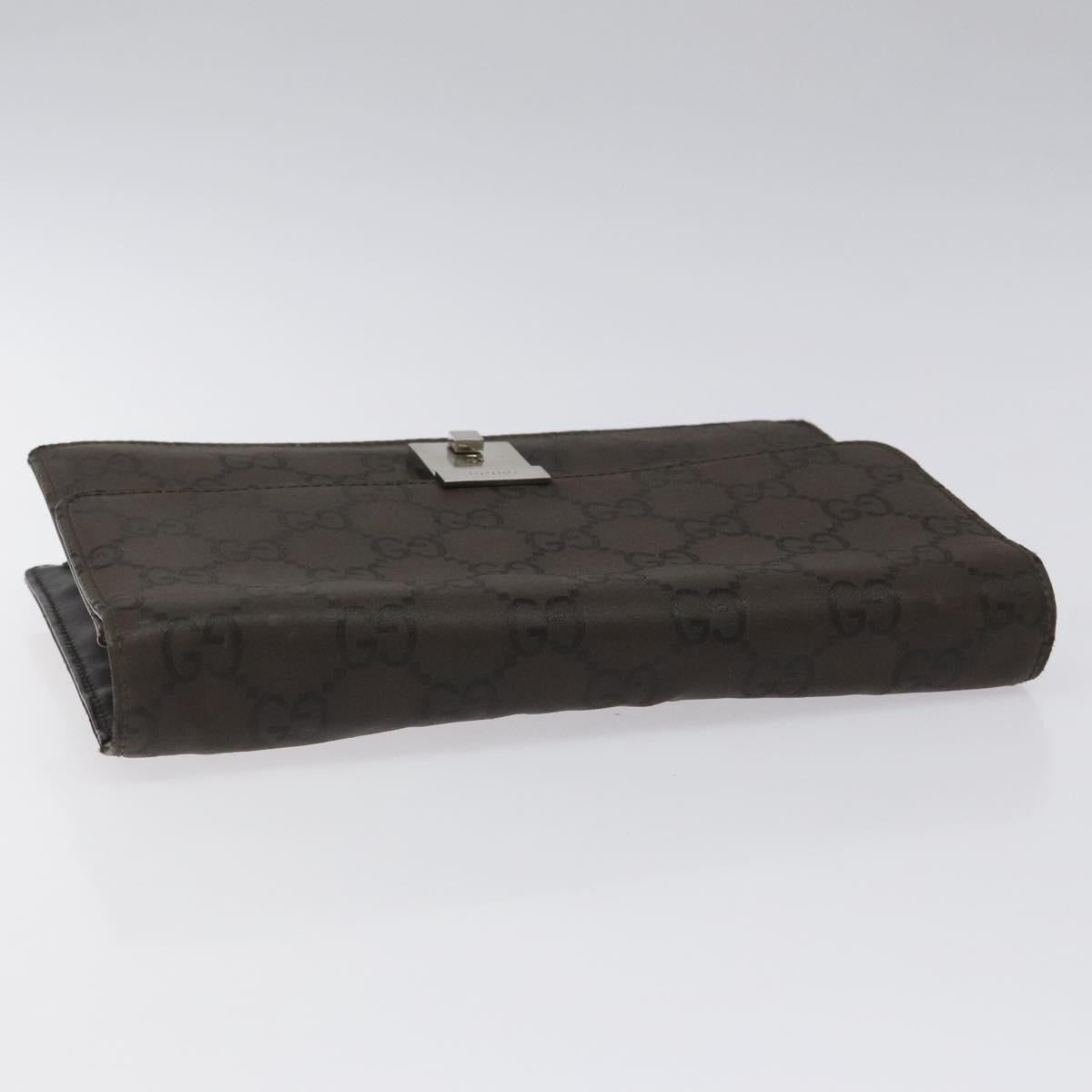 GUCCI GG Canvas Clutch Bag Brown Auth ep8047