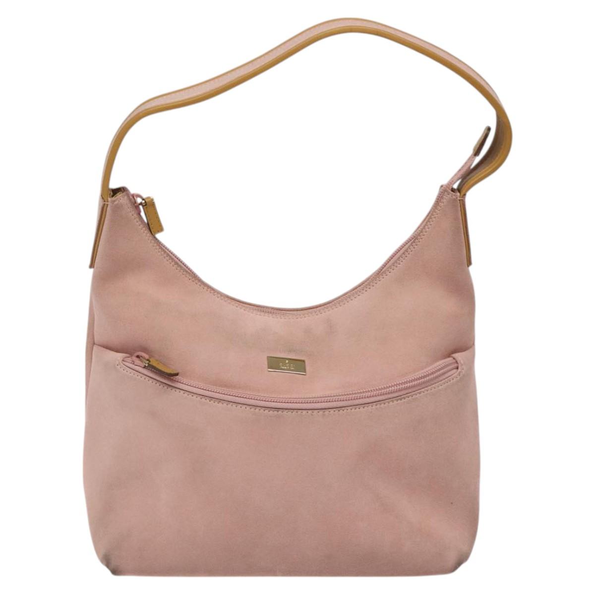 GUCCI Hand Bag Suede Pink 001 3386 1705 Auth ep8062
