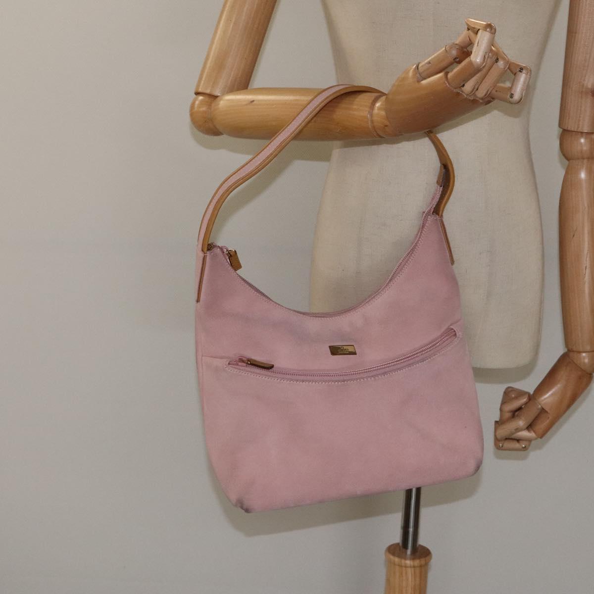 GUCCI Hand Bag Suede Pink 001 3386 1705 Auth ep8062