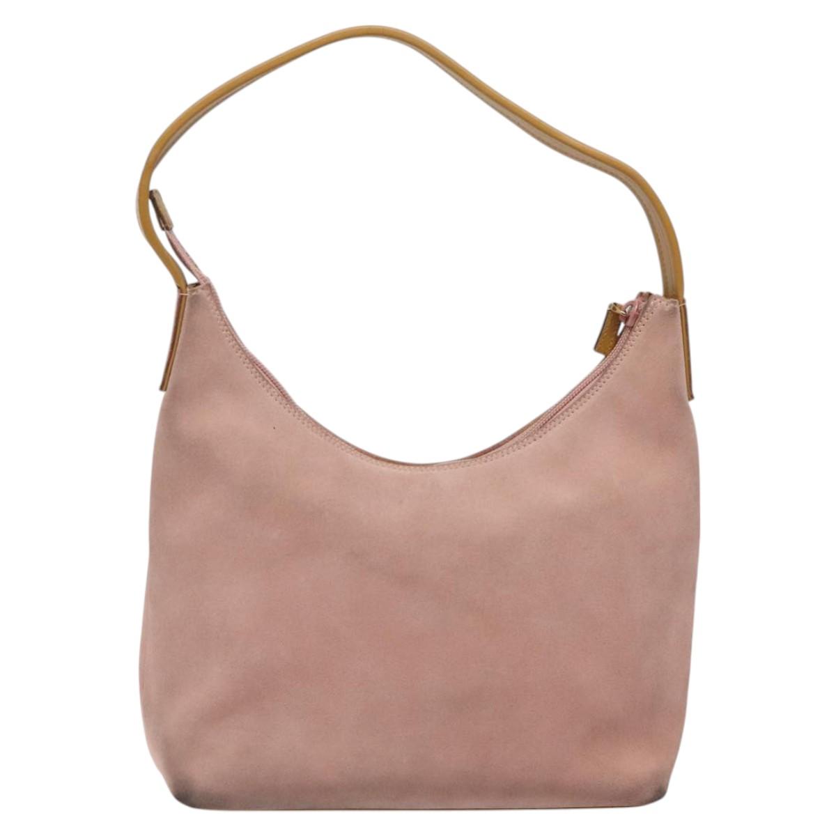 GUCCI Hand Bag Suede Pink 001 3386 1705 Auth ep8062
