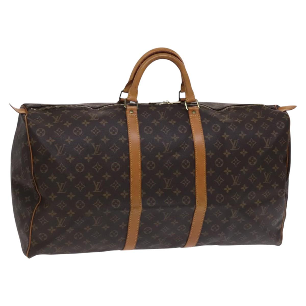 LOUIS VUITTON Monogram Keepall 60 Boston Bag M41422 LV Auth ep8074