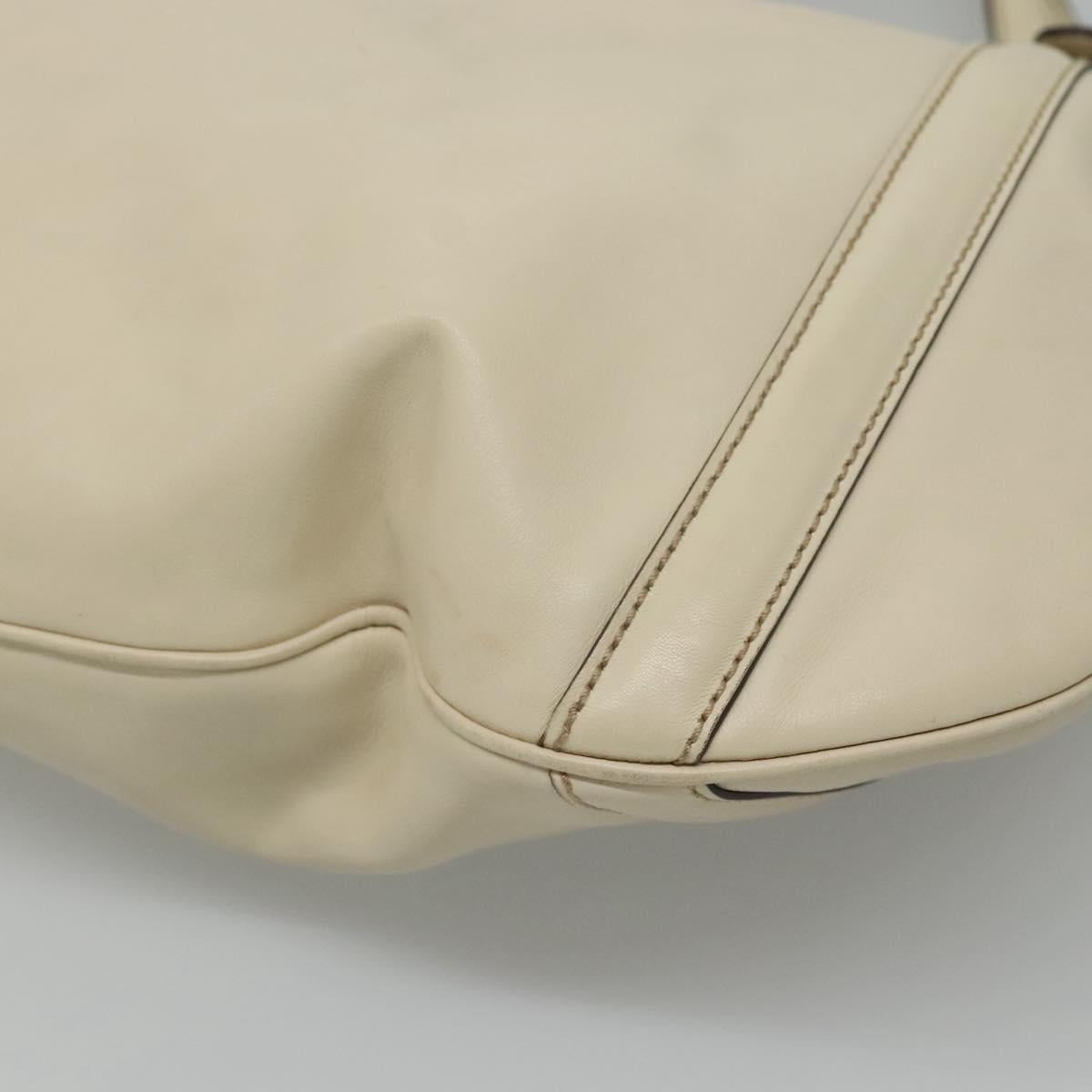 GUCCI Interlocking Hand Bag Leather 2way Beige Auth ep8109
