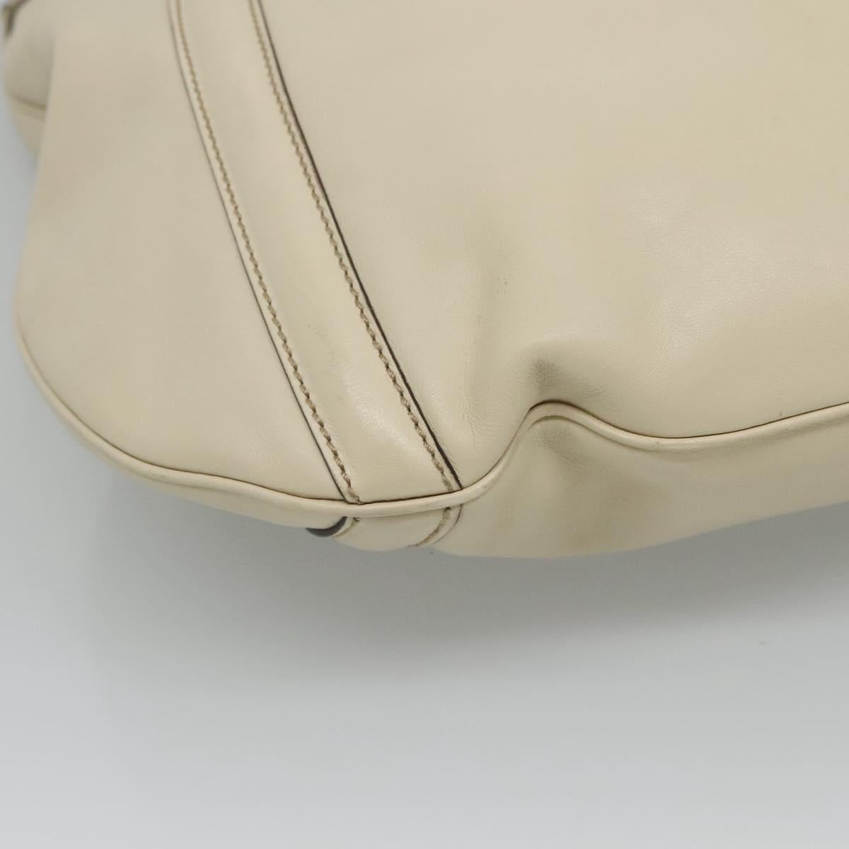 GUCCI Interlocking Hand Bag Leather 2way Beige Auth ep8109