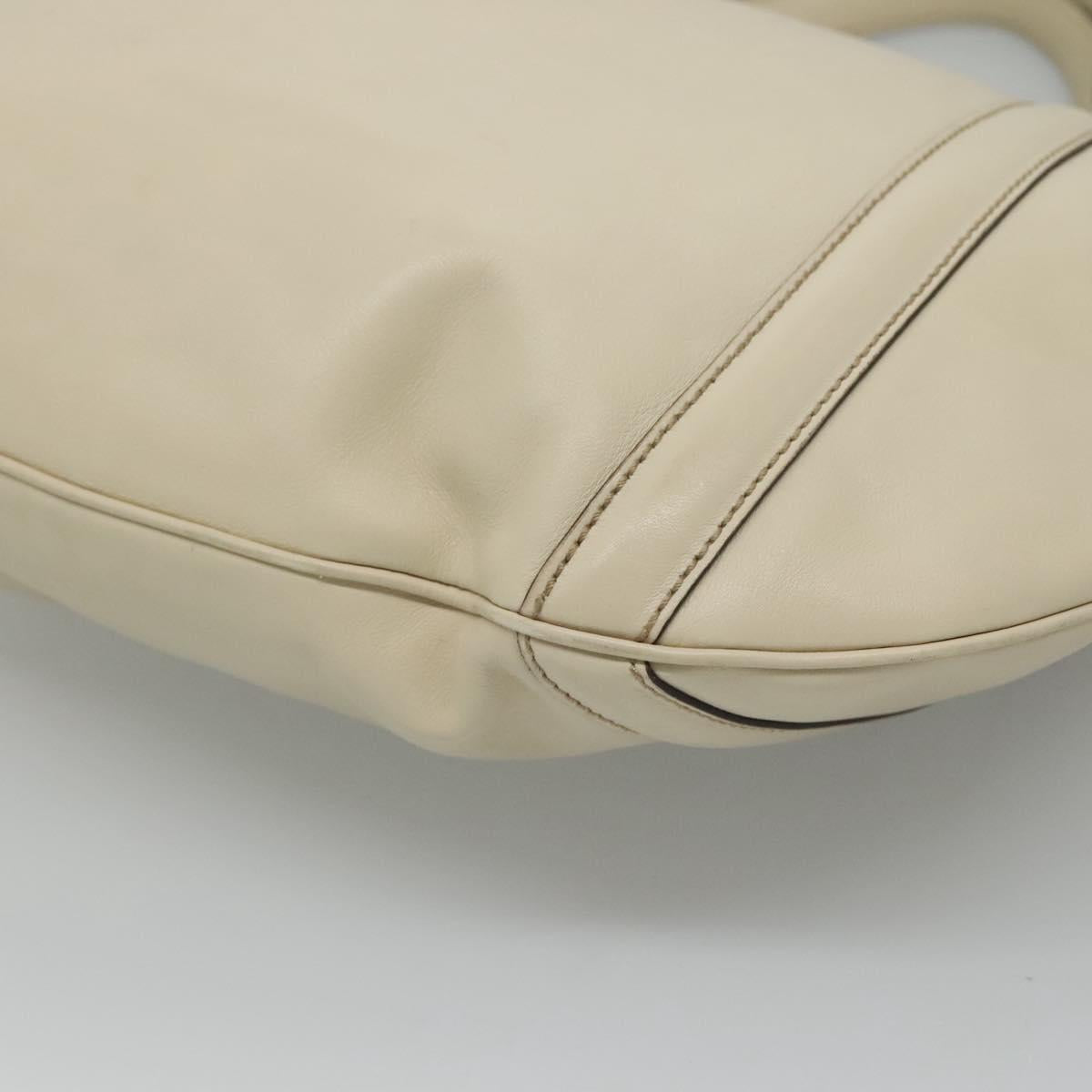 GUCCI Interlocking Hand Bag Leather 2way Beige Auth ep8109