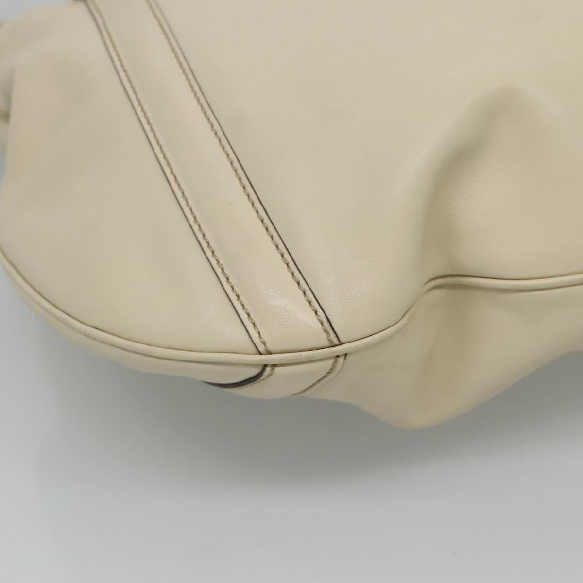 GUCCI Interlocking Hand Bag Leather 2way Beige Auth ep8109