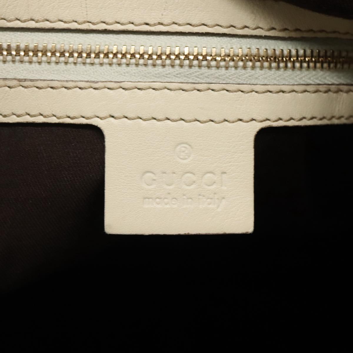 GUCCI Interlocking Hand Bag Leather 2way Beige Auth ep8109