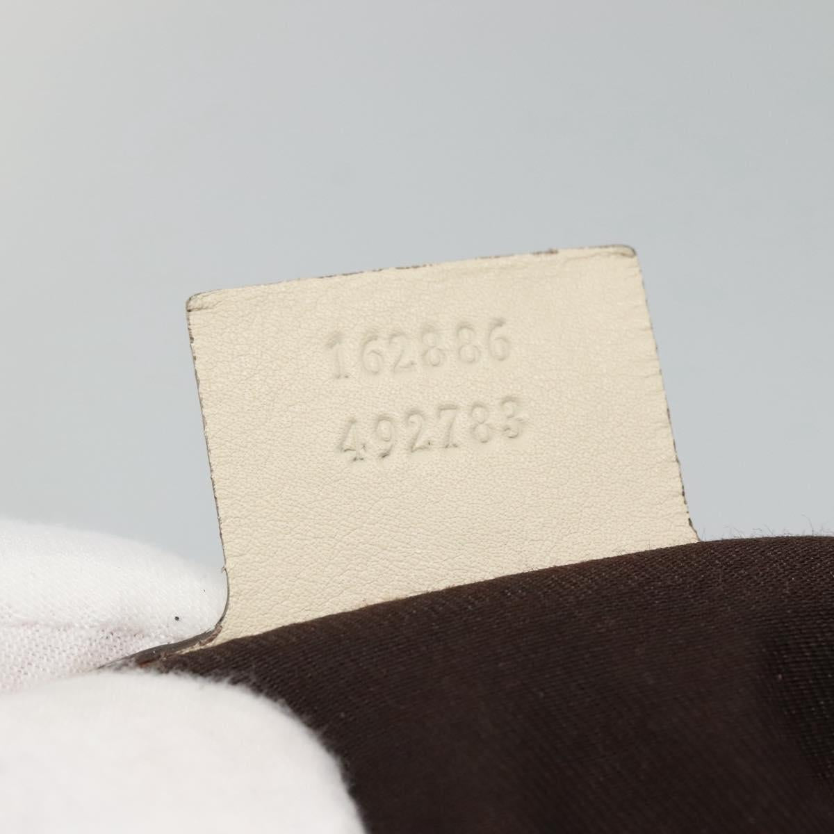 GUCCI Interlocking Hand Bag Leather 2way Beige Auth ep8109
