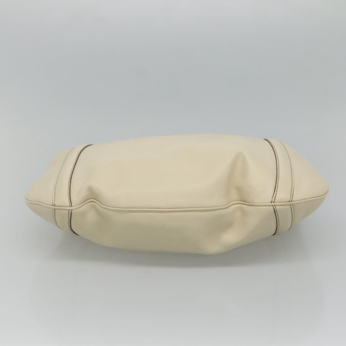 GUCCI Interlocking Hand Bag Leather 2way Beige Auth ep8109