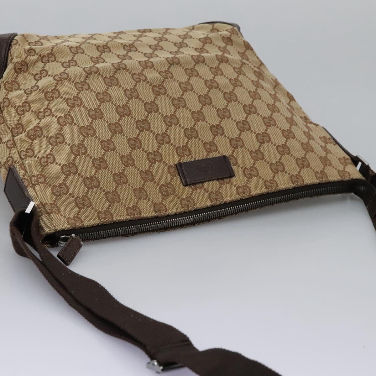 GUCCI GG Canvas Shoulder Bag Beige 110054 Auth ep8114