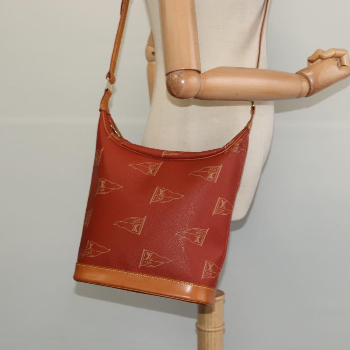 LOUIS VUITTON LOUIS VUITTON Cup Le Touquet Shoulder Bag Red M80027 Auth ep8130