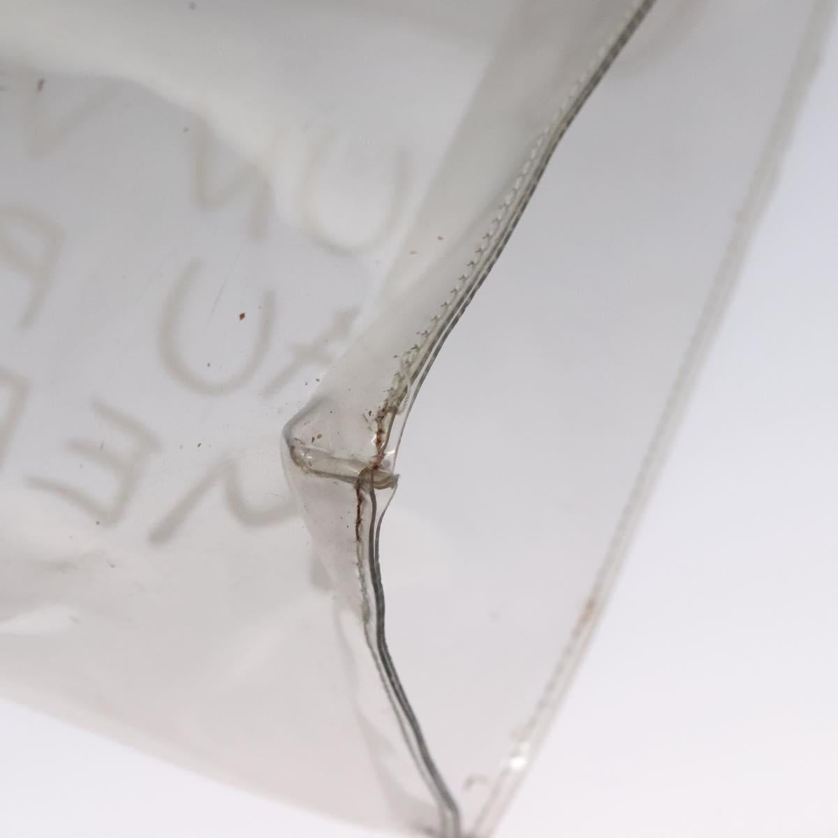 HERMES Vinyl Kelly Hand Bag Vinyl Clear Auth ep8137