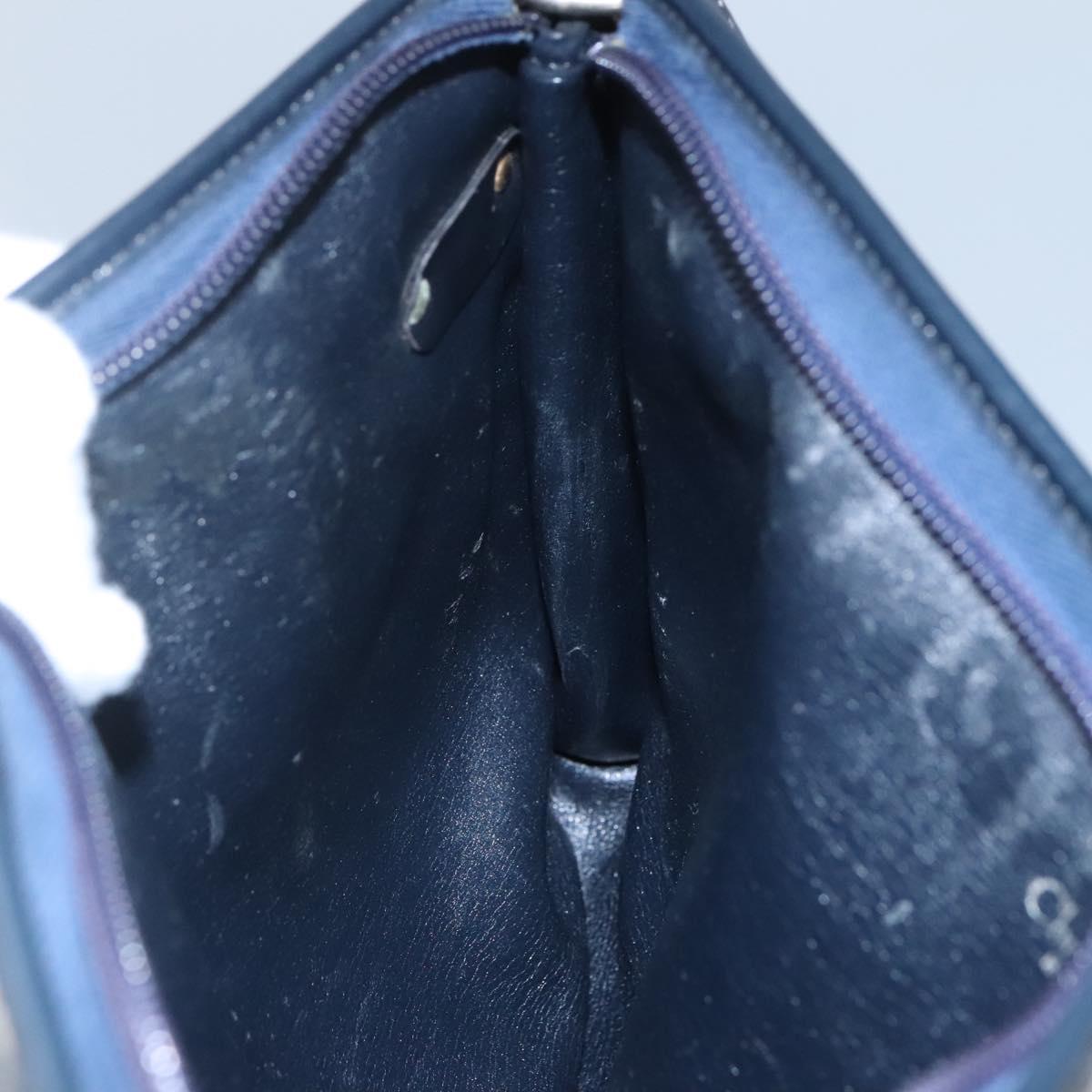 Christian Dior Trotter Canvas Shoulder Bag Navy Auth ep8138