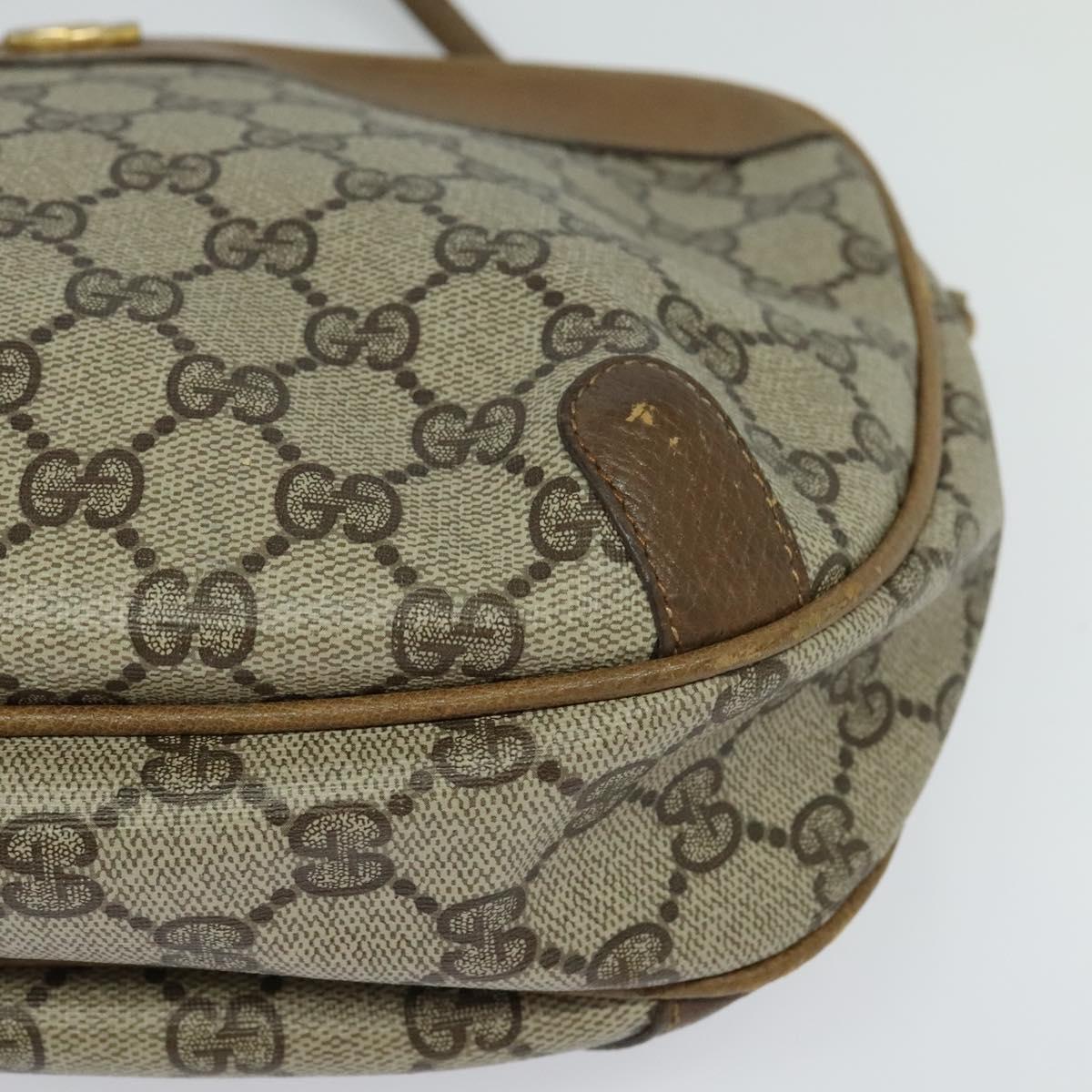 GUCCI GG Supreme Shoulder Bag PVC Beige 001 104 0558 Auth ep8184