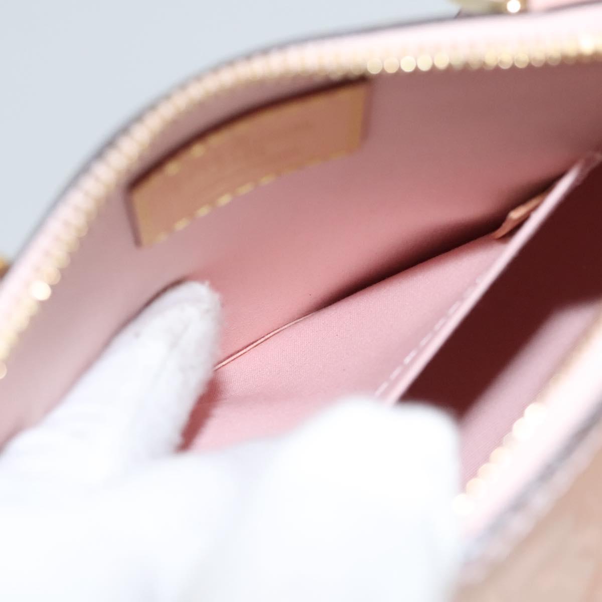 LOUIS VUITTON Vernis Alma BB Hand Bag 2way Pink Rose valerine M50415 Auth ep8196