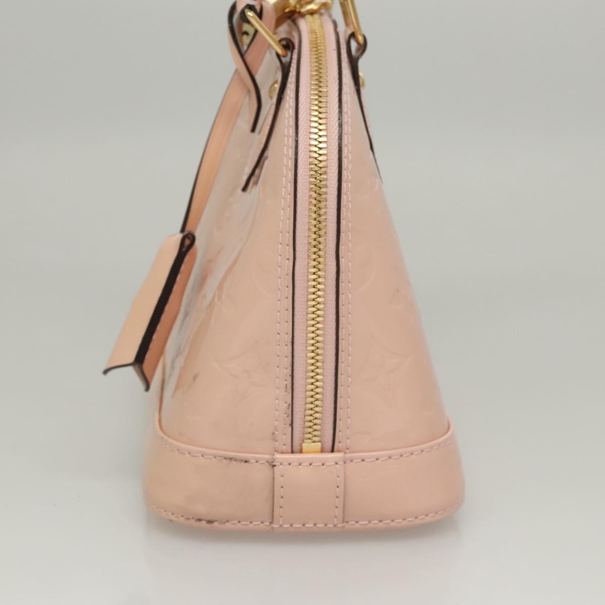 LOUIS VUITTON Vernis Alma BB Hand Bag 2way Pink Rose valerine M50415 Auth ep8196