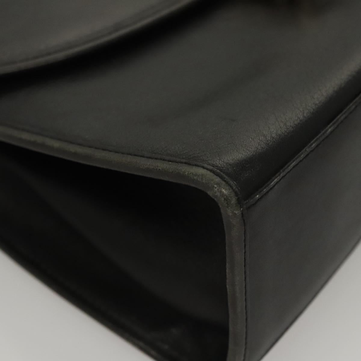 Burberrys Hand Bag Leather 2way Black Auth ep8214